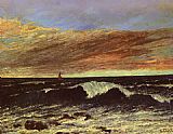 Gustave Courbet The Wave 1 painting